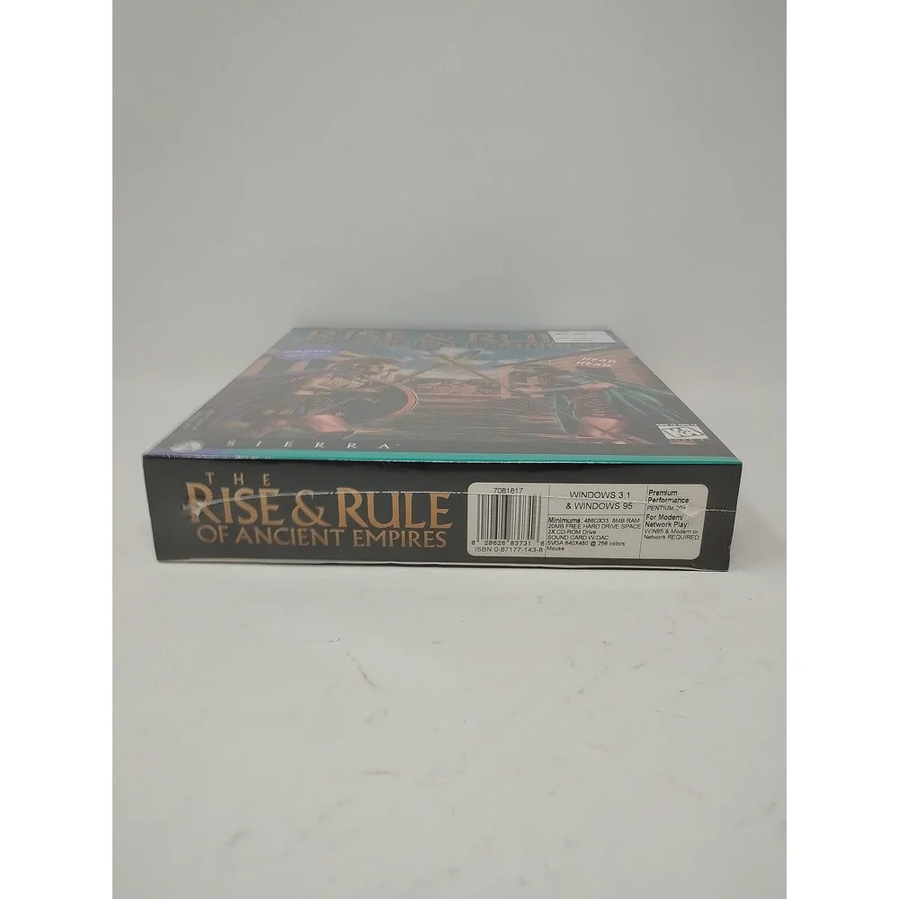 1996 Sierra The Rise & Rule of Ancient Empires PC Big Box Game Factory Sealed
